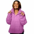 thumbnail image 1 of ManxiVoo Women's Quilted Stand Collar Jacket Long Sleeve Lightweight Warm Puffer Coat with Pockets Winter M Size Purple, 1 of 3