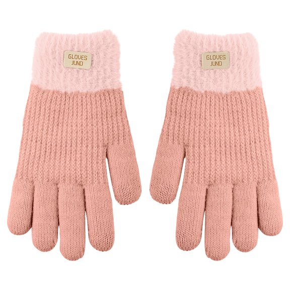 ManxiVoo Women's Thick Thermal Touchscreen Gloves Winter Warm Lined for Cycling Outdoor Cold Weather Protection Pink