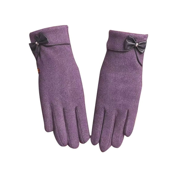 ManxiVoo Women's Winter Gloves Designed With Touchscreen Features And A Warm Lining For Cold Weather Activities And Daily Use Purple