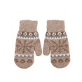 thumbnail image 1 of ManxiVoo Women's Winter Knit Gloves with Upgraded Lining Full Fingers Warm Thermal Snowflake Design for Daily Use Khaki, 1 of 6