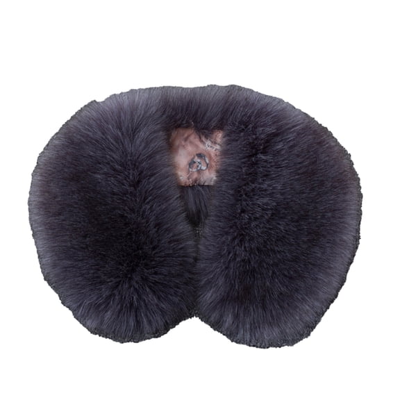 ManxiVoo Womens Imitation Collar Scarf Comfortable Warm Accessory for Autumn and Winter Fashion Outerwear Dark Gray