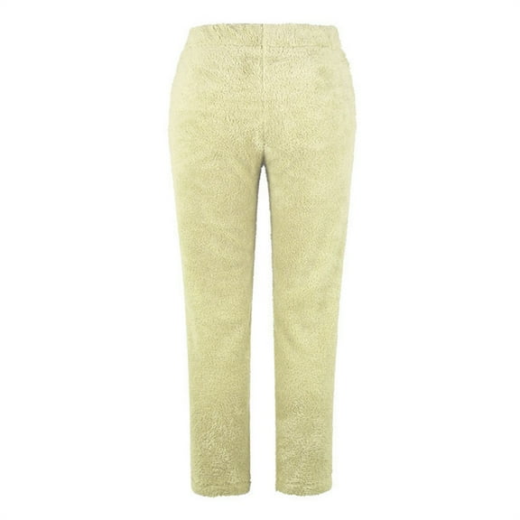 ManxiVoo Womens Thermal Leggings Elastic High Waist Fleece Lined Full Length Pants for Winter Comfort and Casual Activities XXL Size Khaki