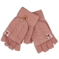 thumbnail image 1 of ManxiVoo Womens Winter Gloves with Touchscreen Function Thickened Knit Jacquard Pattern Gloves for Cold Weather and Daily Use Pink, 1 of 7
