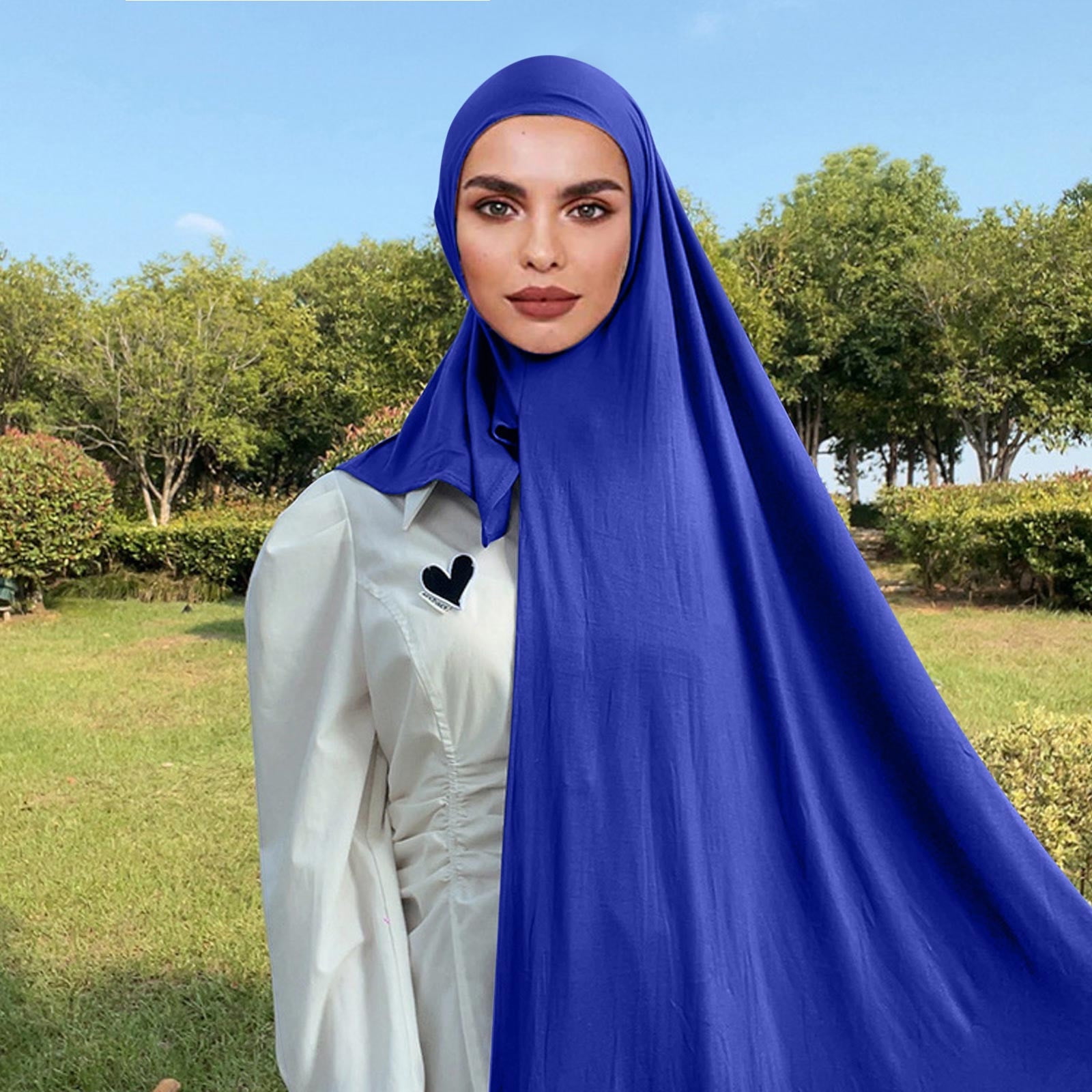 ManxiVoo head scarf Muslim Head Scarf Solid Color Long Scarf Wrap ...