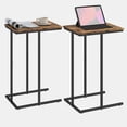 thumbnail image 1 of Manxile C-Shape Metal End Table Set of 2, Rustic Brown Finish, 1 of 7
