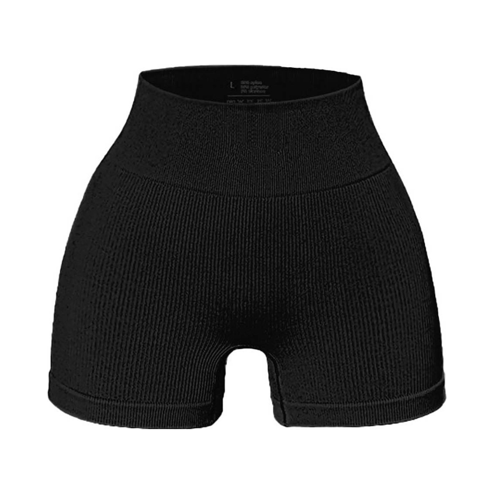 Manxivoo Biker Shorts Women Womens Workout Shorts Ribbed Seamless High