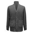 thumbnail image 1 of Manxivoo Cardigan Sweaters for Men Fashion Casual Men's Cardigan Long Sleeved Loose Solid Color Pocket Button Slim Fitting Men's Autumn and Winter New Sweater Mens Cardigan Grey1, 1 of 4
