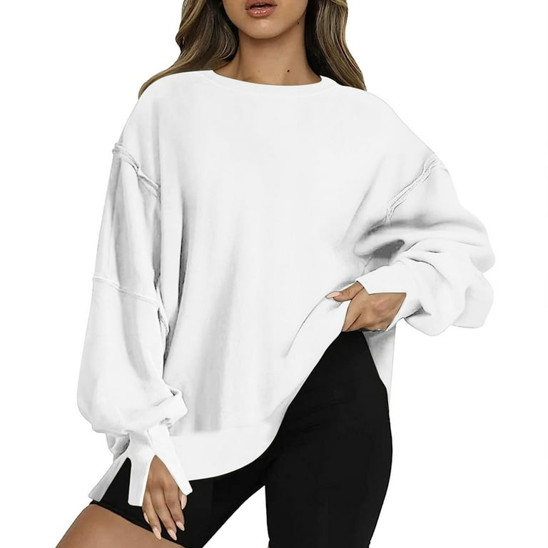 White slouchy sweatshirt shop
