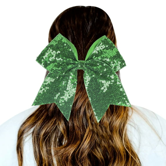 Manxivoo Headbands for Women 1Pc Hair Scrunchies Gradient Sequins Bowknot Headdress Ropes Decorations Headdress Decoration Hair Ties for Girls Head Scarf Green One Size