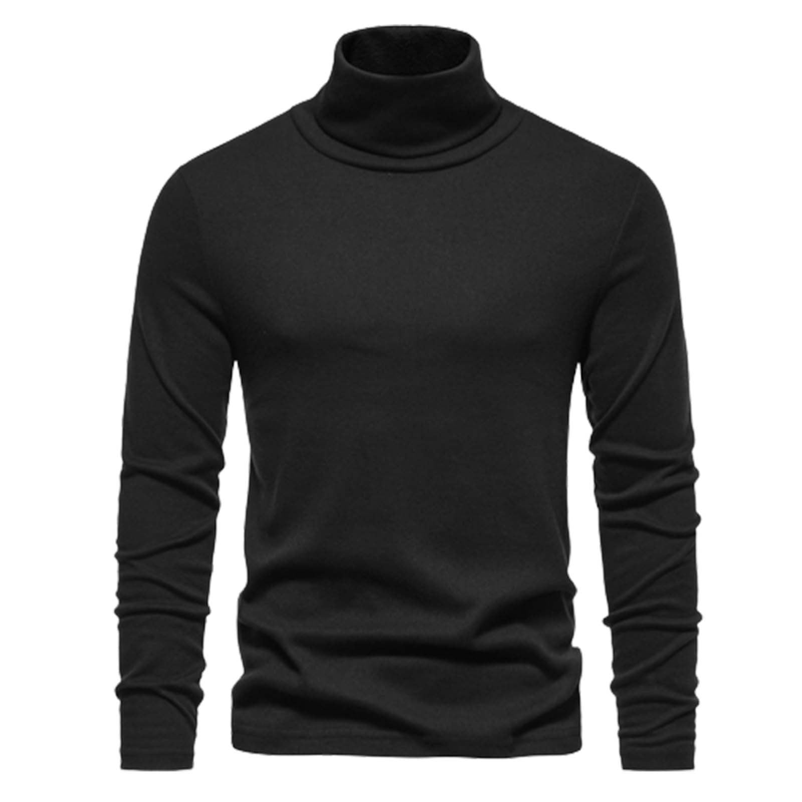 Manxivoo Mens Sweater Knit Sweater Solid Color Round Neck Long Sleeve ...