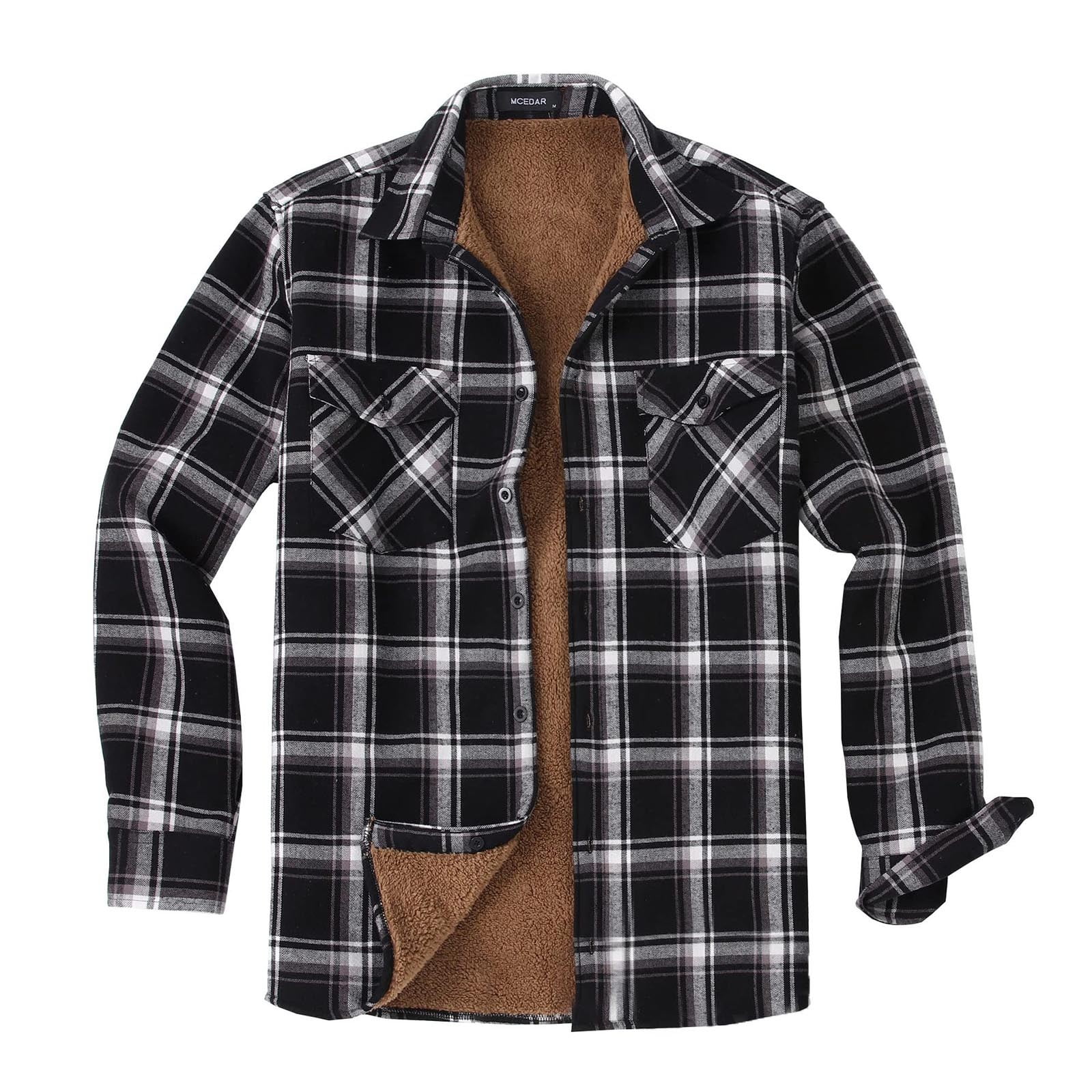 Men's Plaid Thickened Sweater Coat main image 0