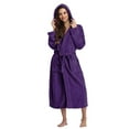 thumbnail image 1 of ManxiVoo Women's Long Belted Bathrobe Soft Absorbent Robe Spa and Sleepwear Cover Up L Size Purple, 1 of 6