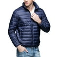 thumbnail image 1 of Manxivoo Puffer Jacket Men, Men Packable Ultra Light Weight Short Down Jacket Mens Winter Coats Navy L, 1 of 7