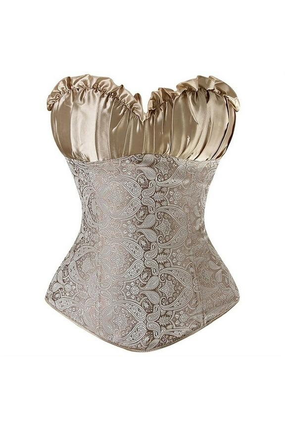 Shapewear Tummy Control Corset Tops for Women Bustier Shapewear Lingerie Lace Waist Push Up Bodysuit Shapewear Bodysuit Gold