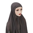 thumbnail image 1 of Manxivoo Silk Scarf Women's Soft Chiffon Long Scarf Shawl Fashion Muslim Hijab Wrap Hijab Silk Scarf for Women Hair B One Size, 1 of 1