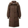thumbnail image 1 of Manxivoo Winter Coat Cotton Jacket Winter Long Knee Length Down Cotton Jacket Women Loose Thickened Hooded Cotton Jacket Puffer Jacket Women C, 1 of 5