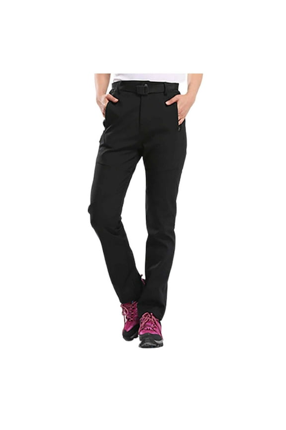 Winter Pants for Women Womens Rain Pants Water Proof Hiking Pants Over Pants Windproof Outdoor Fishing Rain Gear Thermal Pants Women Black S