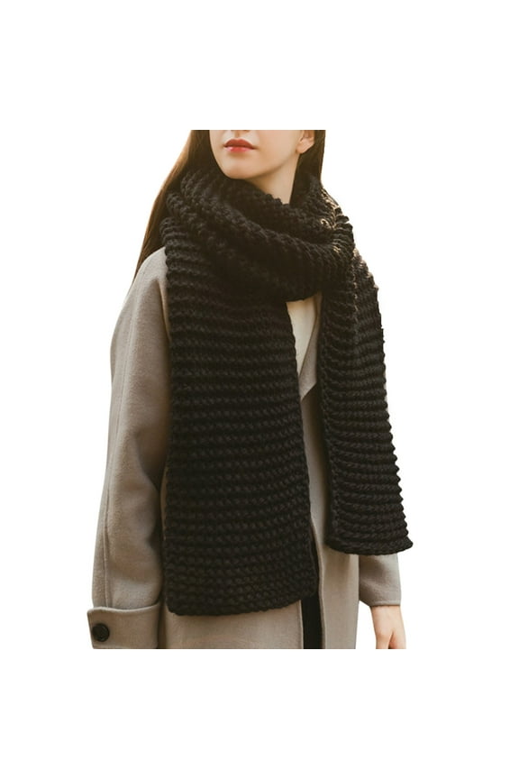 Winter Scarf Winter Multi Colored Kint Long Wraps Elasticity Light Scarf Warm Scarves Womens Men Long Thick Scarves Knit Couples Scarf One Size