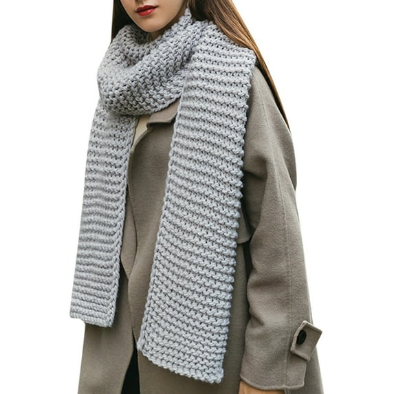 Manxivoo Winter Scarf Winter Multi Colored Kint Long Wraps Elasticity Light Scarf Warm Scarves Womens Men Long Thick Scarves Knit Couples Scarf One Size