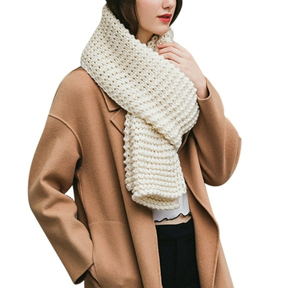 Manxivoo Winter Scarf Winter Multi Colored Kint Long Wraps Elasticity Light Scarf Warm Scarves Womens Men Long Thick Scarves Knit Couples Scarf One Size