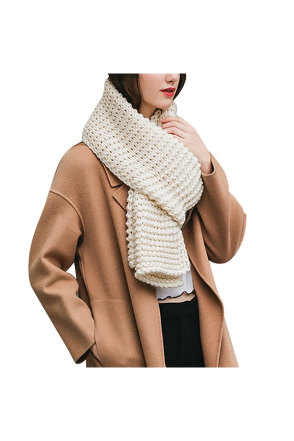 Winter Scarf Winter Multi Colored Kint Long Wraps Elasticity Light Scarf Warm Scarves Womens Men Long Thick Scarves Knit Couples Scarf One Size