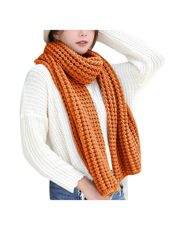 Manxivoo Winter Scarf for Women Cold Weather Winter Multi Colored Kint Pashmina Shawls Wraps Elasticity Light Scarf Warm Scarves Womens Men Long Thick Scarves Knit Couples Scarf for Women A