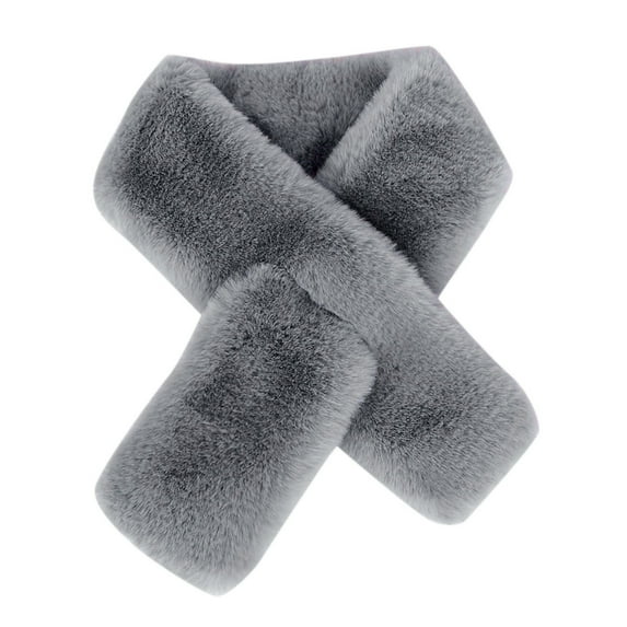 Manxivoo Winter Scarf for Women Cold Weather Women Simple Scarf Neck Women's Thickening and Lengthening Warm Scarf Heated Scarf Dark Gray One Size