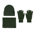 thumbnail image 1 of Manxivoo Women&Men Autumn Winter Warm Cute Wool Hat Scarf Gloves Slouchy Three Pieces Winter Snow Knit Cap Screen Mittens Scarves Sets Army Green One Size, 1 of 5