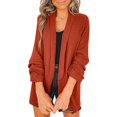 thumbnail image 1 of Manxivoo Womens Blazers Casual Fall Women Fashion Solid Color Open Front Long Elastic Sleeves Suit Loose Blazers Outerwear Coat Blazer for Women 2023 Orange, 1 of 7