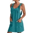 thumbnail image 1 of Manxivoo Womens Summer Dresses Women Soild Pinafore Square Apron Garden Work Pinafore Dress Suspender Dress Summer Dresses 2023 Sky Blue, 1 of 4