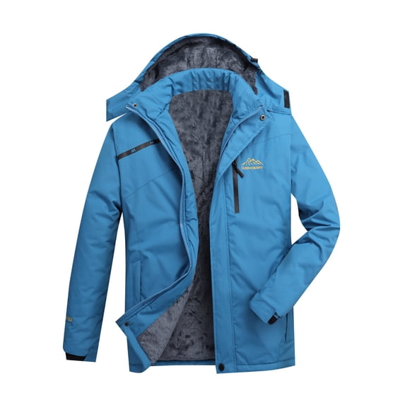 Manxivoo Womens Tops men's and Women's Mountain Ski Jacket Windproof Rain Jacket for Mens Snow Winter Coat Rain Jacket Women Light Blue