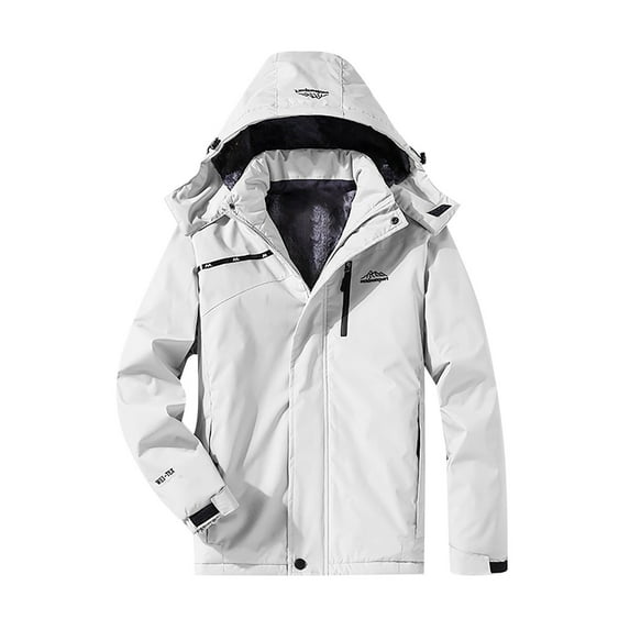 Manxivoo Womens Coats men's and Women's Mountain Ski Jacket Windproof Rain Jacket for Mens Snow Winter Coat Puffer Jacket Women White1