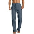 thumbnail image 1 of Manxivoo men's Pants Male Casual Solid Full Length Straight Pants Drawstring Pocket Pant Trouser Mens Pants Dark Gray, 1 of 7