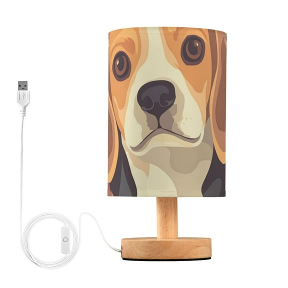Many Beagle Dogs Table Lamp with USB Port LED Warm Light Lamp Night Light Home Decor