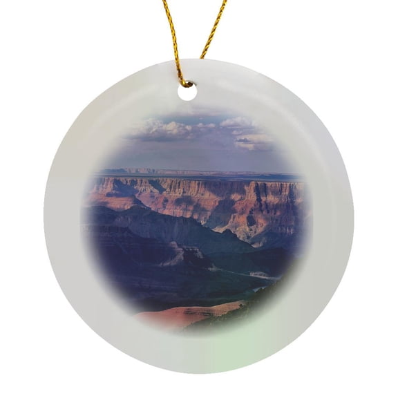 3drose, Many Colors of the Grand Canyon, Circle Porcelain Ornament
