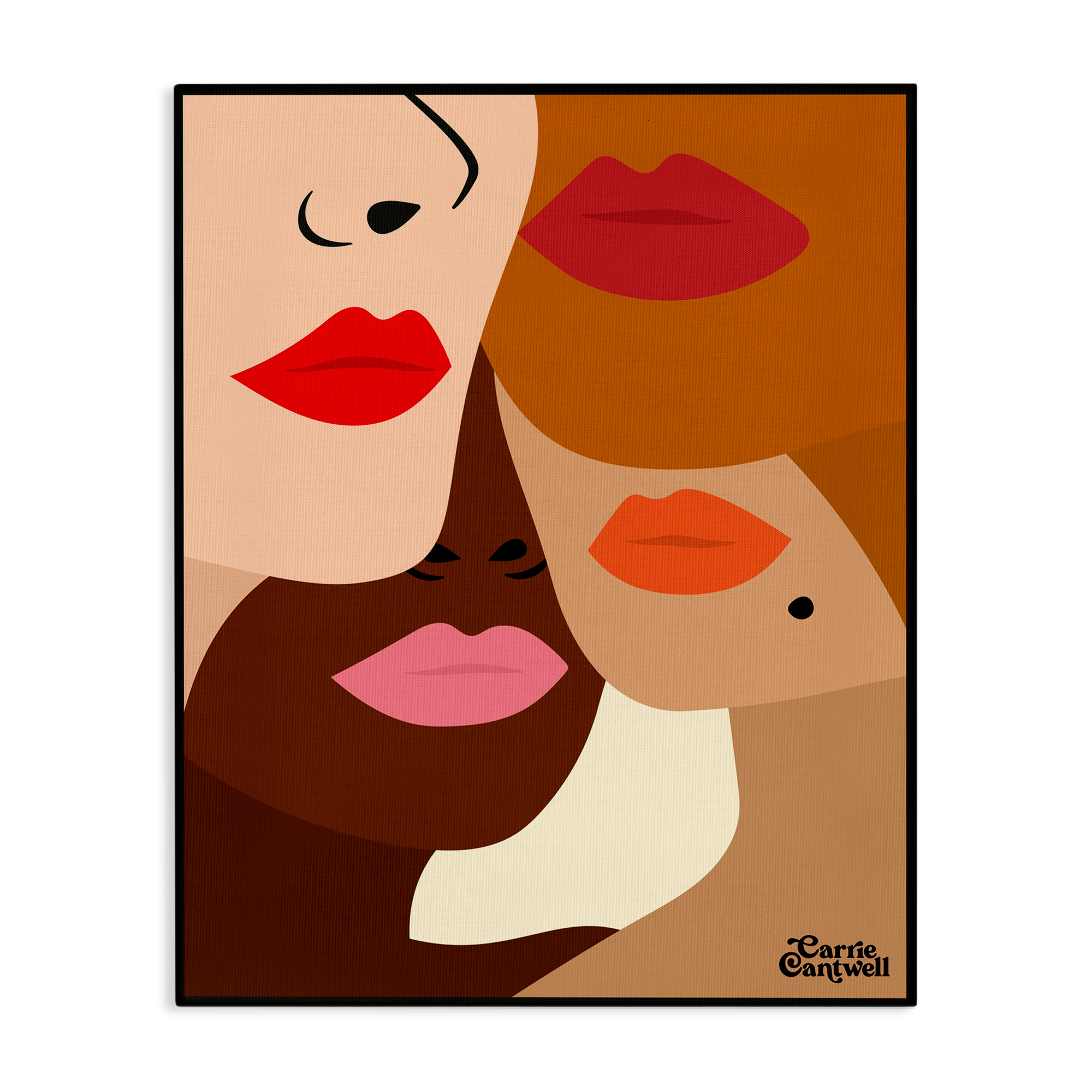 Many Faces of Women Canvas Wall Art, design by Carrie Cantwell
