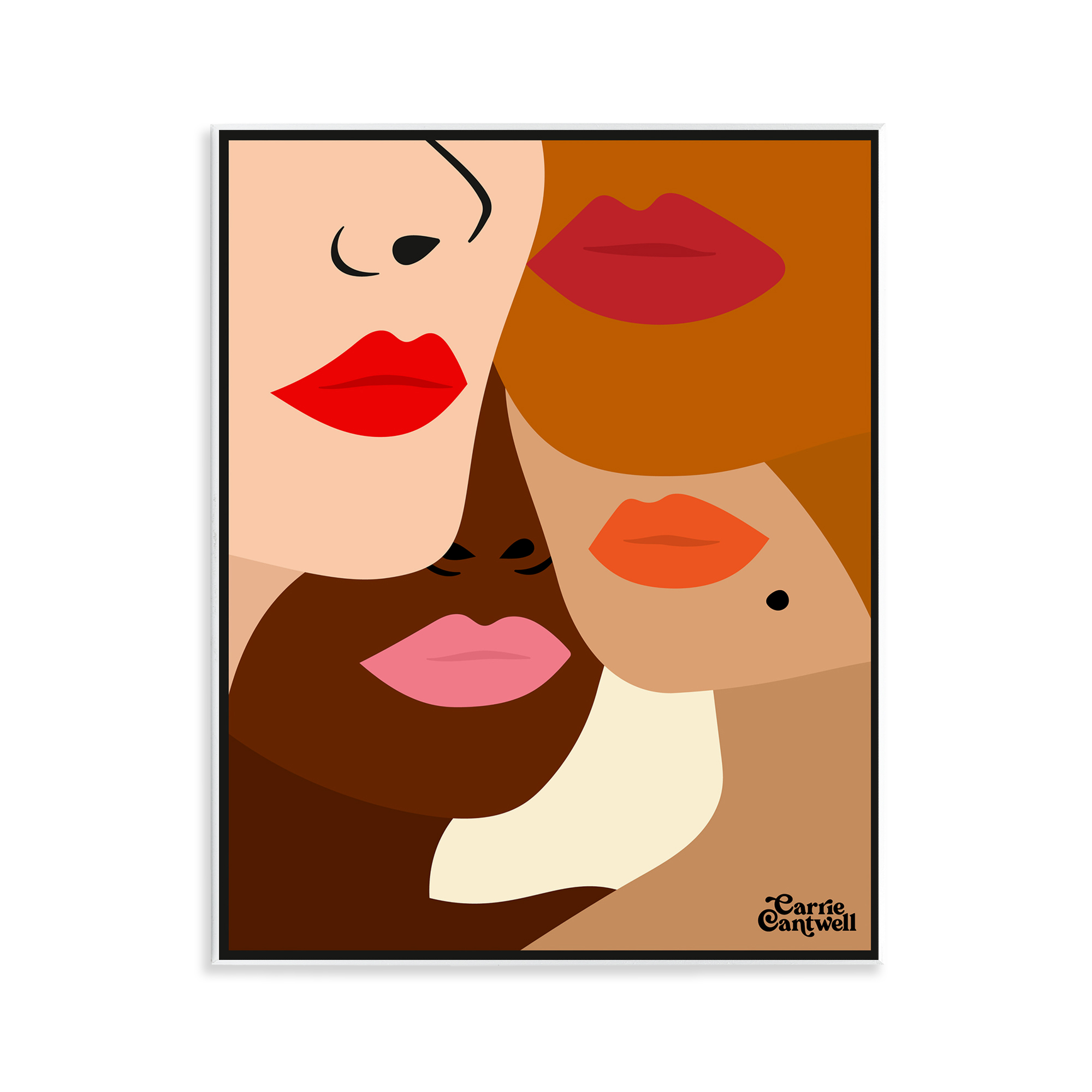 Many Faces of Women Wall Plaque Art, design by Carrie Cantwell