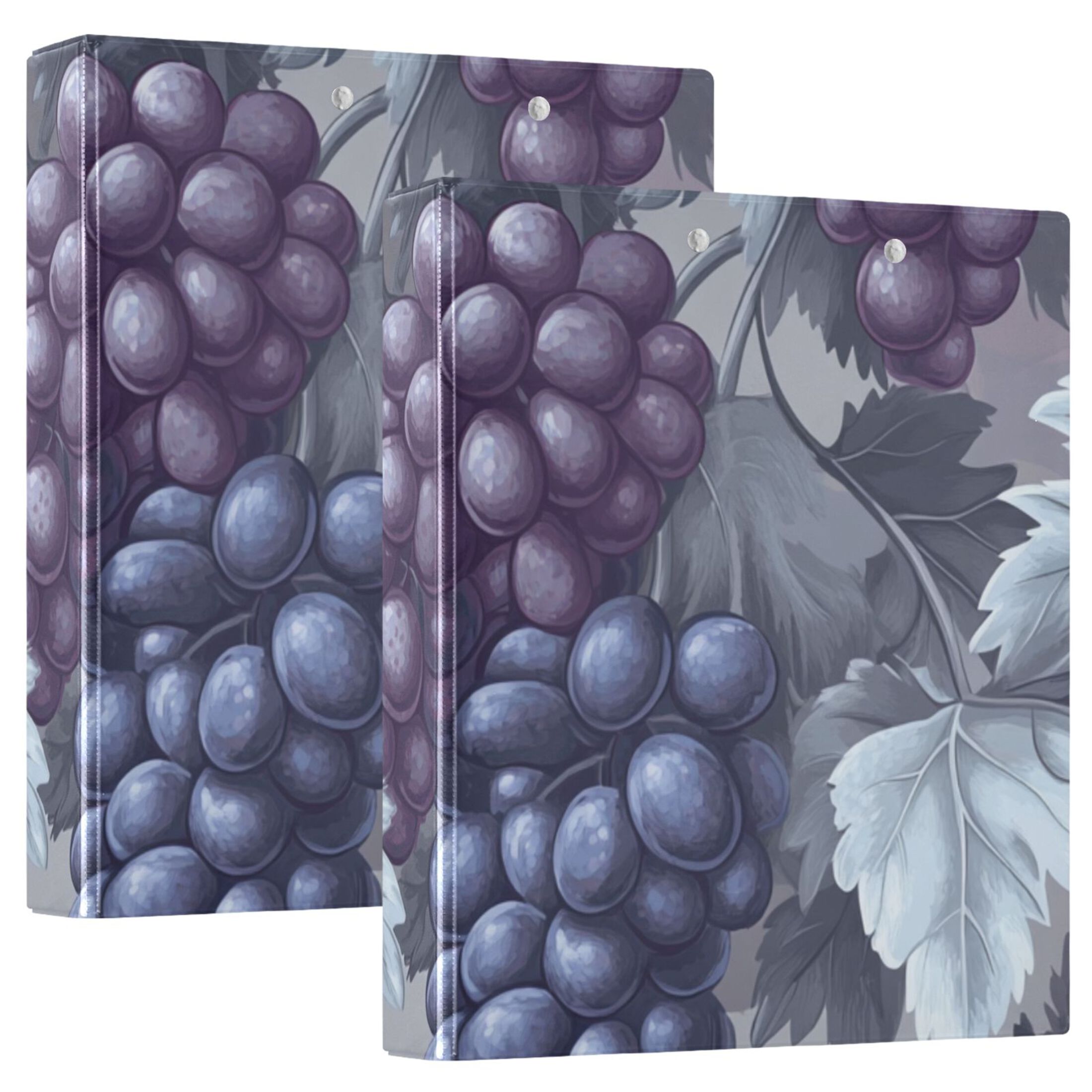 Many Grapes 3 Ring Binders 1.5 inch Hardcover File Folders with Interior Pockets A4 Size Organizer for School Office Hospital