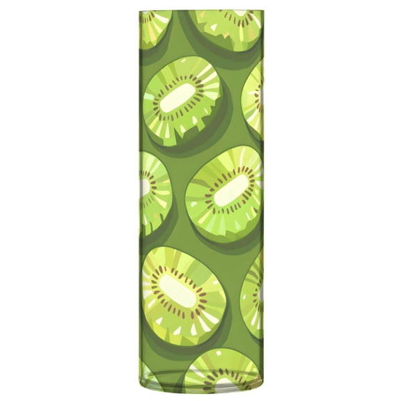 Many Kiwi Pixel Style Vase Flower Vase Clear Unbreakable Plastic Tall Decorative 11.8in