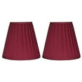 thumbnail image 1 of Many Selections Table Lamp Shade, 5 inch Top, 9 inch Bottom, 8.5 inch Slant Burgundy Pleated Set of 2 N/A N/A, 1 of 5