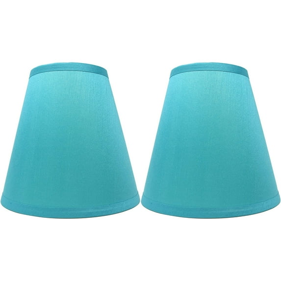 Many Selections Table Lamp Shade, 5 inch Top, 9 inch Bottom, 8.5 inch Slant Teal Set of 2 N/A N/A