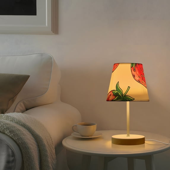 Many Strawberries Desk Lamp 3 Color Modes LED Table Lamp Nightstand Reading Light for Bedroom Living Room
