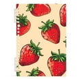 thumbnail image 1 of Many Strawberries Ring Binder Notebook Journey Note Diary College Ruled Spiral Notebook Study Loose Leaf Paper A5 60 Pages, 1 of 8