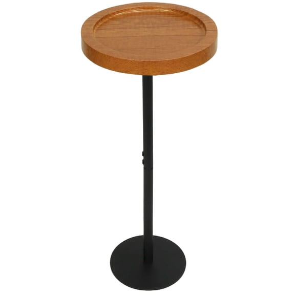 ManyFun 11.81" Small Round Side Table Cocktail Drink Table Accent Table for Living Room Wood