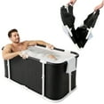 thumbnail image 1 of ManyFun 47 in Foldable Bathtub, Soaking Bath Tub for Adults or Kids, Efficiently Maintaining Temperature,  Black, 1 of 10