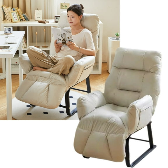 ManyFun  Recliner Chair Convertible Recliner & Computer Chair Office Naps, Home Leisure & Relaxation (Foldable Design)