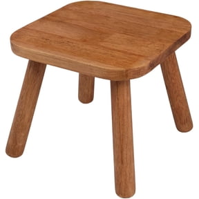 ManyFun Wooden Step Stool for Adults, Small Wooden Stool, Square Stool Sitting Stool(Rustic Brown)
