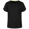 thumbnail image 1 of Manyakai Kids Boys Quick Dry Active Sport Short Sleeve Breathable T-Shirt Tee Top Basketball Football Black 150, 1 of 4