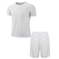 thumbnail image 1 of Manyakai Kids Boys Quick Dry Tracksuit Sportwear Short Sleeve T-shirts with Athletic Shorts Swim White 28, 1 of 7