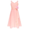 thumbnail image 1 of Manyakai Kids Flower Girl Wedding Dresses Sleveless Pageant Party Gowns A-Line Swing Summer Dress Pink 8, 1 of 5